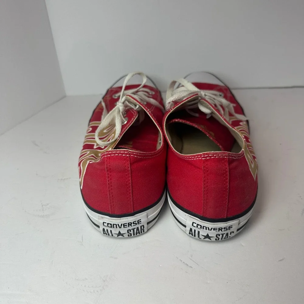 Converse Chuck Taylor All Star Low Top San Francisco 49ers Custom Red Mens Shoes - Picture 8 of 16